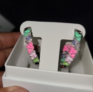 Bomb Party Jewel Candy 2024 Earrings RBP7349 "The Allegra" Peach Honeydew NEW